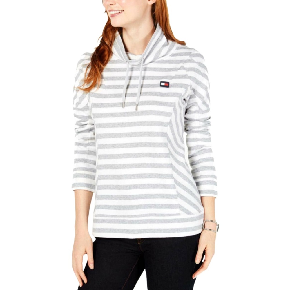Tommy Hilfiger Womens Striped
Funnelneck Top Size Small